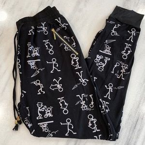 Stick figure joggers